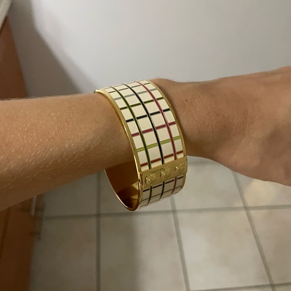 Coach Gold and White bracelet with Geometric Design - Picture 4 of 4